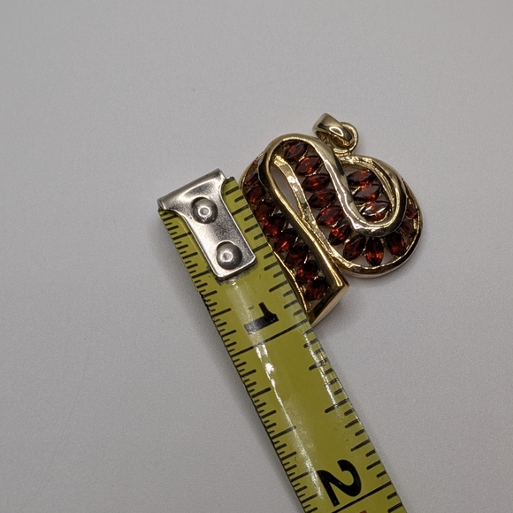 Vintage UTC Sterling Silver Gold Vermeal Ribbon Heart Pendant - Picture 6 of 7